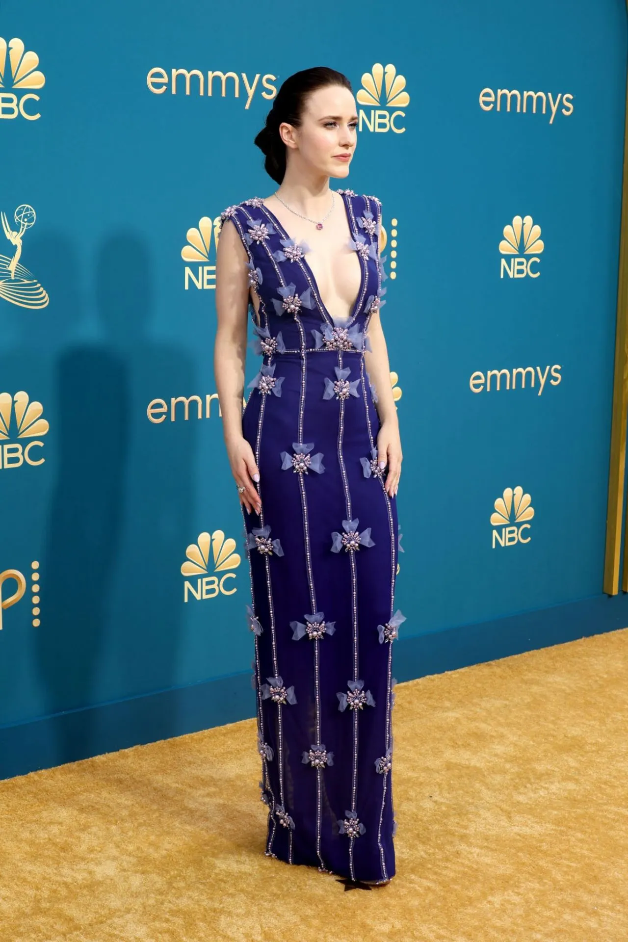 Rachel Brosnahan at Emmy Awards 2022 Red Carpet in Los Angeles08